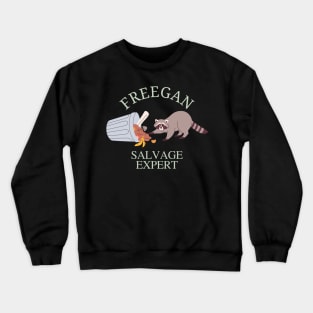 Funny Raccoon - Freegan Crewneck Sweatshirt